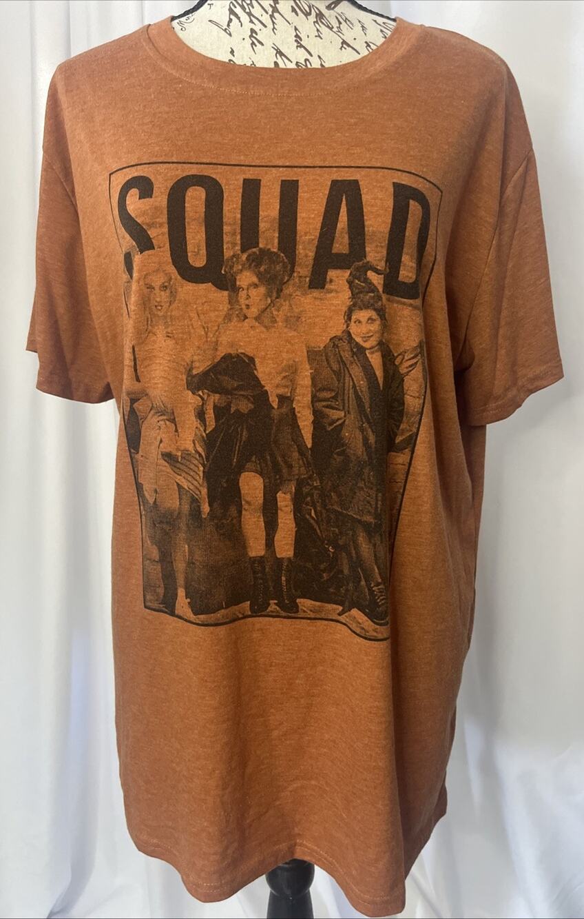 Hocus Pocus Halloween Orange T-Shirt Women’s XL It’s Just A Bunch Of Hocus Pocus